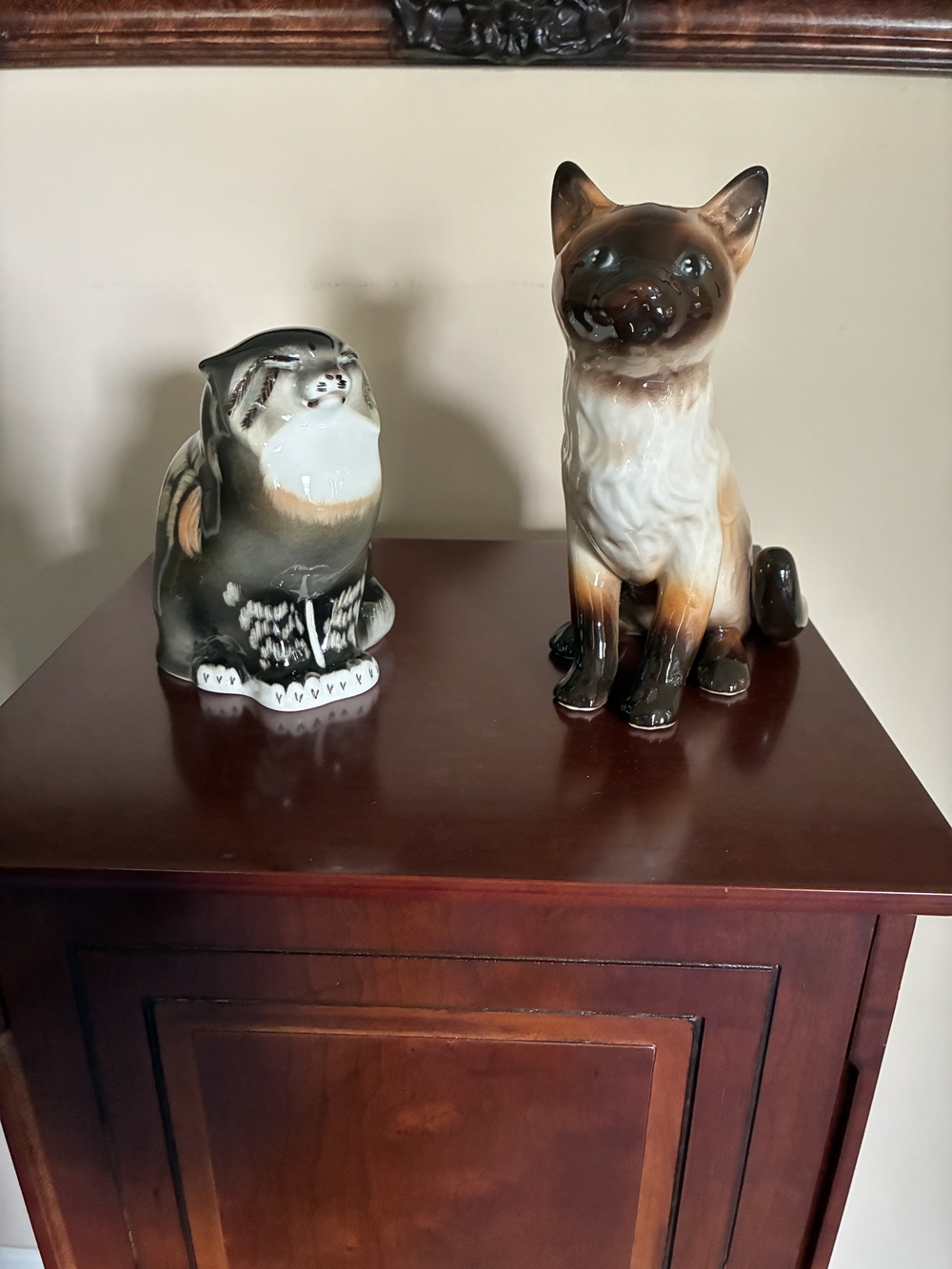 Lomonosov Porcelain "Pallas Cat" And Goebel Siamese Cat